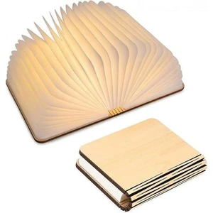 LED Ahşap Kitap Lambası, Katlanır Manyetik Kitap Lambası, LED USB Şarj Edilebilir Kağıt Lamba (Yurt Dışından)
