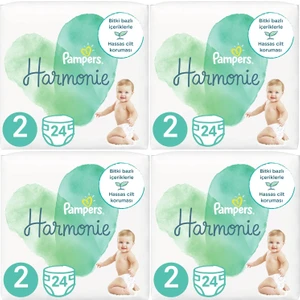 Pampers Harmonie Bebek Bezi Beden:2 (4-8 Kg) Mini 96 Adet Süper Fırsat Paket