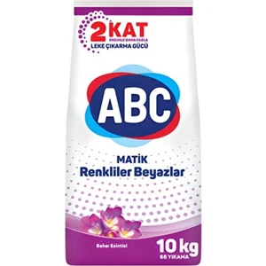 Abc Matik Toz Çamaşır Deterjanı 10 kg Bahar Esintisi/renkliler Beyazlar