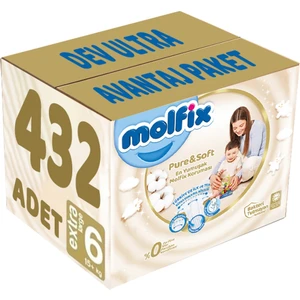 Pure&soft Bebek Bezi Beden:6 (15+ Kg) Extra Large 432 Adet Dev Ultra Avantaj Paket