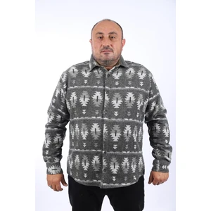 Büyük Beden Oduncu Gömlek Mcthree Rugprint 22212-YESIL