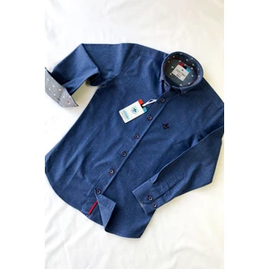 Louis Kids Düz Oduncu Logolu Uzun Kol Çocuk Gömleği