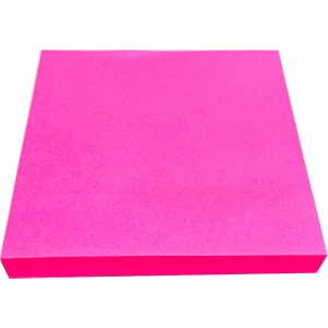 Yapışkanlı Kare Not Kağıdı Ufen Postit 75X75CM 100 Yaprak - Tek Renk Pembe 1 Paket