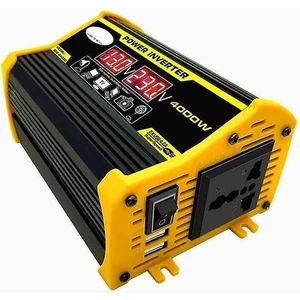 4000W 12V Ila 220V/110V LED Ekran Araç Gücü Invertör Dönüştürücü Adaptörü Çift USB Voltaj Transformatör Değiştirilmiş (Yurt Dışından)