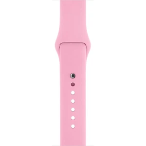 Apple Watch Tüm Seriler Için 38-40-41 mm Large Beden Silikon Kordon Kayış Pembe