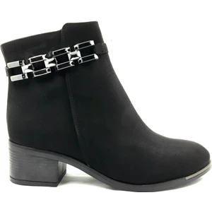 325035 Siyah 5 Cm Fermuarlı Kadın Bot