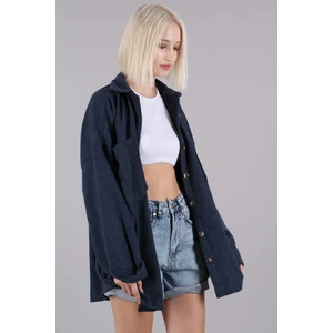 Lacivert Oversize Gömlek Ceket MG1562