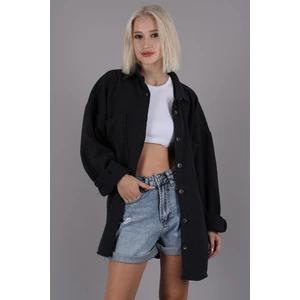 Antrasit Oversize Gömlek Ceket MG1562