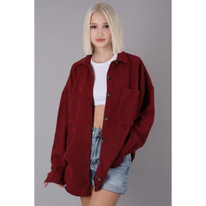 Kırmızı Oversize Gömlek Ceket MG1562