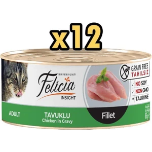 Tahılsız Tavuklu Fileto Yaş Kedi Konservesi 85 gr x 12 Adet