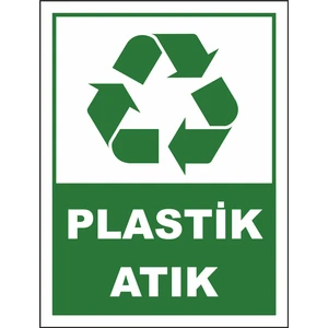 Plastik Atık Uyarı Levhası
