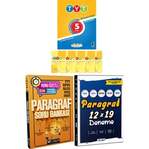 Başat Yayınları 2023 Deneme Dükkanı TYT 5li Deneme + Panem Paragraf Soru BANKASI-12X19 Deneme