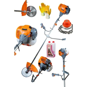 Schutzenger 6hp Metal Şanzuman Yan Tipi Ot Çim Çalı Biçme Tırpanı+Canavar Başlık+Eldicen+1t Yağ