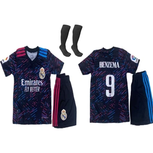Çocuk Real Madrid Benzema Forma+Şort+Çorap 3lü Set