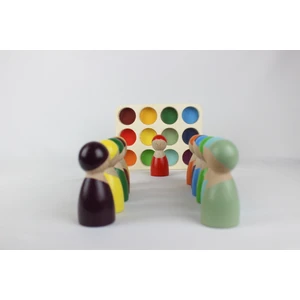 Ali Wooden 12'li Waldorf Gökkuşağı İnsan Figürleri