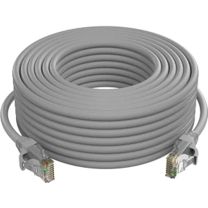 20 Metre Cat6 Patch Kablo 20M Ethernet Kablosu Utp Lan Kablosu Internet Kablosu Gri Renk