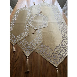 Nurhan Home Selçuklu Modeli Gold Renk Salon Takımı 4 Parça