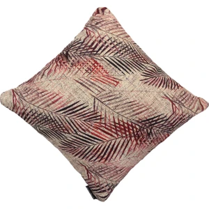 Ju Yaratıcı Tasarım Keten Kırlent Yastık Kılıfı Desenli Yeşil Beyaz