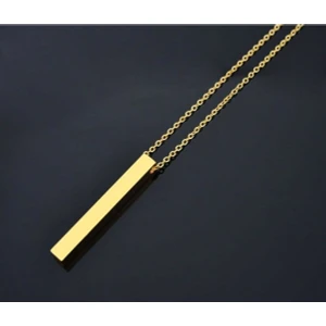 Trend Collection Uzun Bar Dikdörtgen Erkek Kolye 70CM