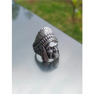 Trend Collection Kızılderili Model Ayarlanabilir Gümüş Kaplama Erkek Yüzük