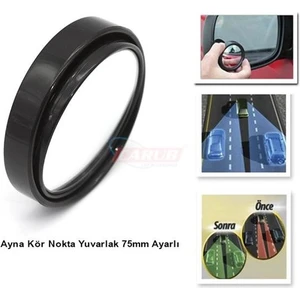 Ayna Kör Nokta Yuvarlak 75Mm Ayarlı Siyah Ad Br0221233