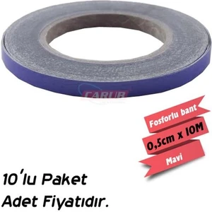 Fosforlu Bant 0.5Cmx10M Mavi