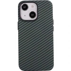 Case 4U Apple iPhone 13 Kılıf Karbon Fiber Tasarımlı Parmak İzi Bırakmayan Yüzey Karbono Kapak Koyu Yeşil