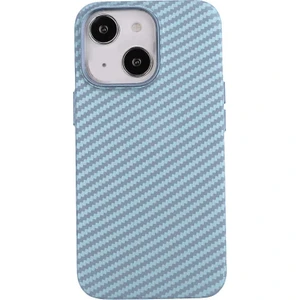 Case 4U Apple iPhone 13 Kılıf Karbon Fiber Tasarımlı Parmak İzi Bırakmayan Yüzey Karbono Kapak Mavi