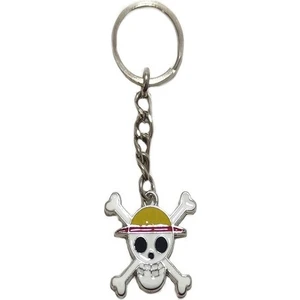 One Piece D Luffy Logo Gümüş Kaplama Anahtarlık