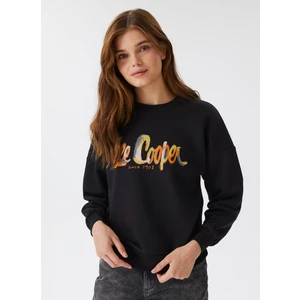 Lee Cooper O Yaka Baskili Siyah Kadin Sweatshirt 231 Lcf 241016 Tila Siyah