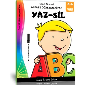 Okul Öncesi Alfabe Kitabı (Yaz-Sil) (Ciltli)