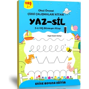Okul Öncesi Çizgi Çalışmaları Kitabı (Yaz-Sil) (Ciltli)