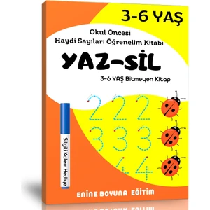 Okul Öncesi Haydi Sayıları Öğrenelim Yaz-Sil Kitabı (Ciltli)