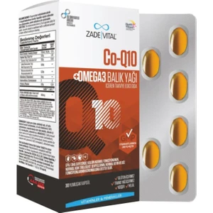 Zade Vital CO-Q10 Omega3 Balık Yağı Içeren Takviye Edici Gıda 30 Kapsül