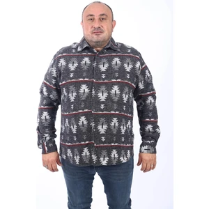 Oduncu Gömlek Mc Three Rug Print 22212-SIYAH