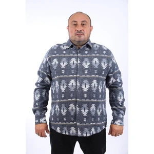 Oduncu Gömlek Mc Three Rug Print 22212-INDIGO