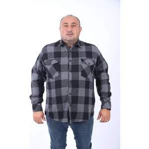 Oduncu Gömlek Çiftcep Kapaklı Dama Desen 22214-FUME
