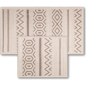 Hat Doğal Pamuklu 2'li Banyo Kilim Seti