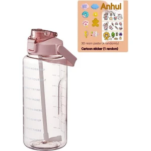 Tulip Kitchenware 2000ML Açık Taşınabilir Spor Fitness Uzay Bardağı Şeffaf Plastik Su Matarası (Yurt Dışından)