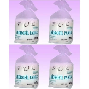 Hidrofil Pamuk 1kg Rulo %100 Saf Pamuk 4 Adet