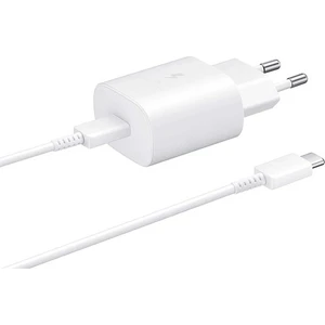 Galaxy A73 Fast Charging 25W Type-C Çıkışlı Kablolu Şarj Aleti Beyaz(Samsung Türkiye Garantili)