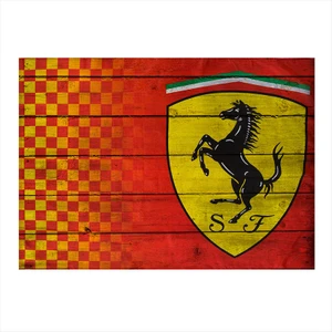 Ahşap Tablo  formula 1 Ferrari Görseli