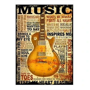 müzik ve Gitar Tasarım Mdf Tablo