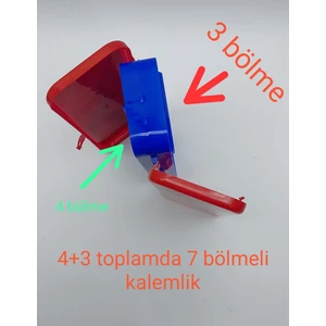 Lisanslı Kutu Kalemlik 7 Bölmeli Çift Taraflı Kilitli