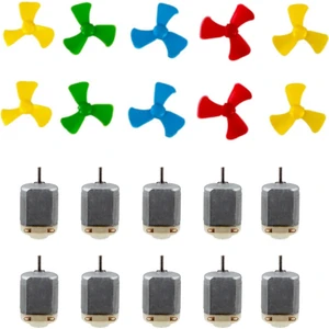 10 Adet Dc Motor Deney Motoru + 10 Adet Pervane