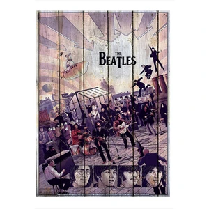 the Beatles Dekoratif Ahşap Tablo