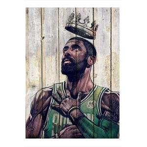 Kyrie Irving Desenli Ahşap Tablo