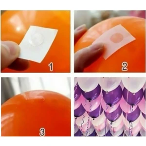 Rönesans Parti Balon Yapıştırma Bandı Çift Taraflı 100 Adet (1,2 Cm)