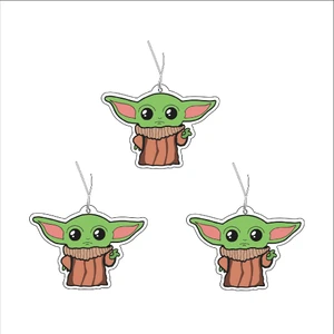 Jet Hızında Jethızında 3'lü Set Yoda Tasarımlı Dekoratif Oto Kokusu