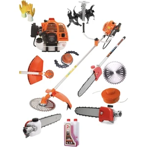 Schutzenger Çim Biçme Full Set Yan Tipi Tırpan Çapa Aparatı- Canavar Başlık- Dal Budama- Eldiven
